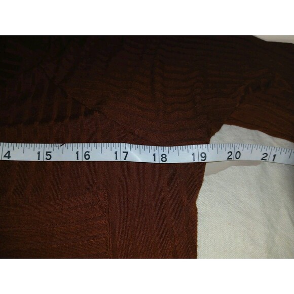 Vtg Betsy Johnson Ribbed Knit Maxi Dress Sz M/L Rust Long Sleeve Indie Rocker - Picture 9 of 11